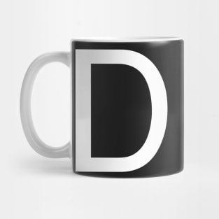 Helvetica D in white Mug